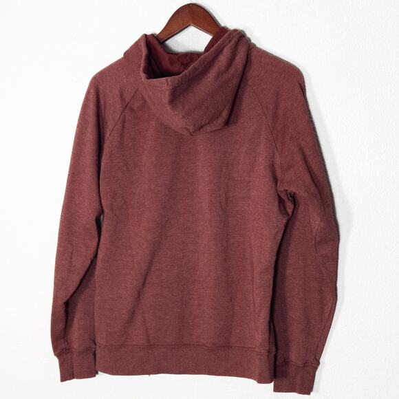 The North Face Women's Hoodie Dark Cherry Fleece Gold Barbiecore Snowboarder M - Picture 2 of 4